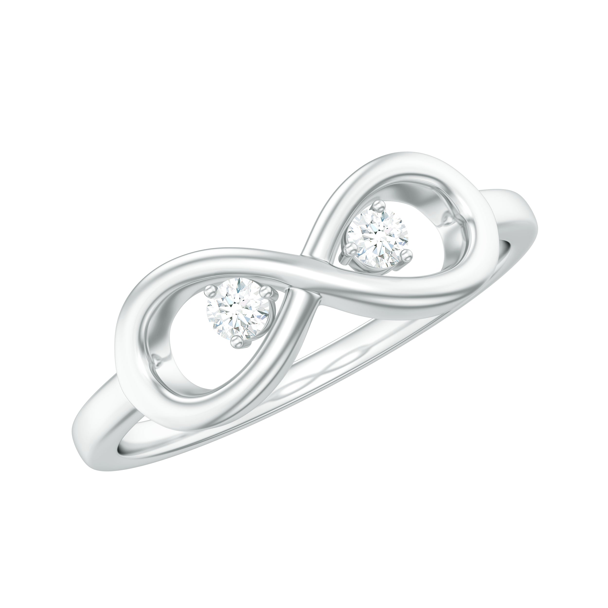 Certified Real Diamond Infinity Promise Ring for Women