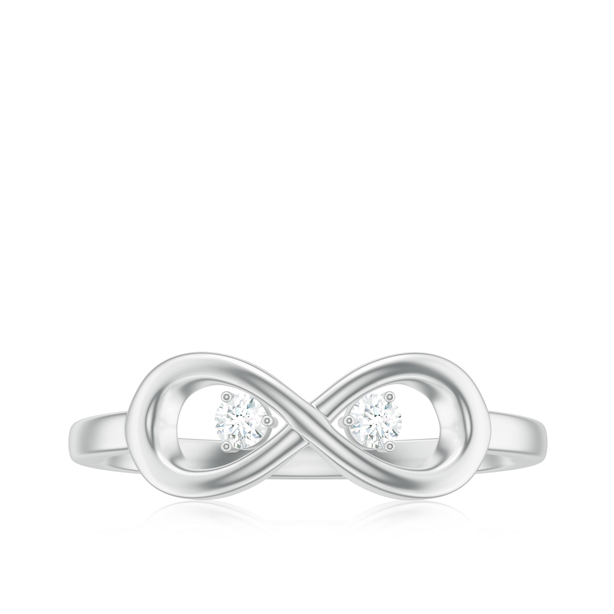 Certified Real Diamond Infinity Promise Ring for Women
