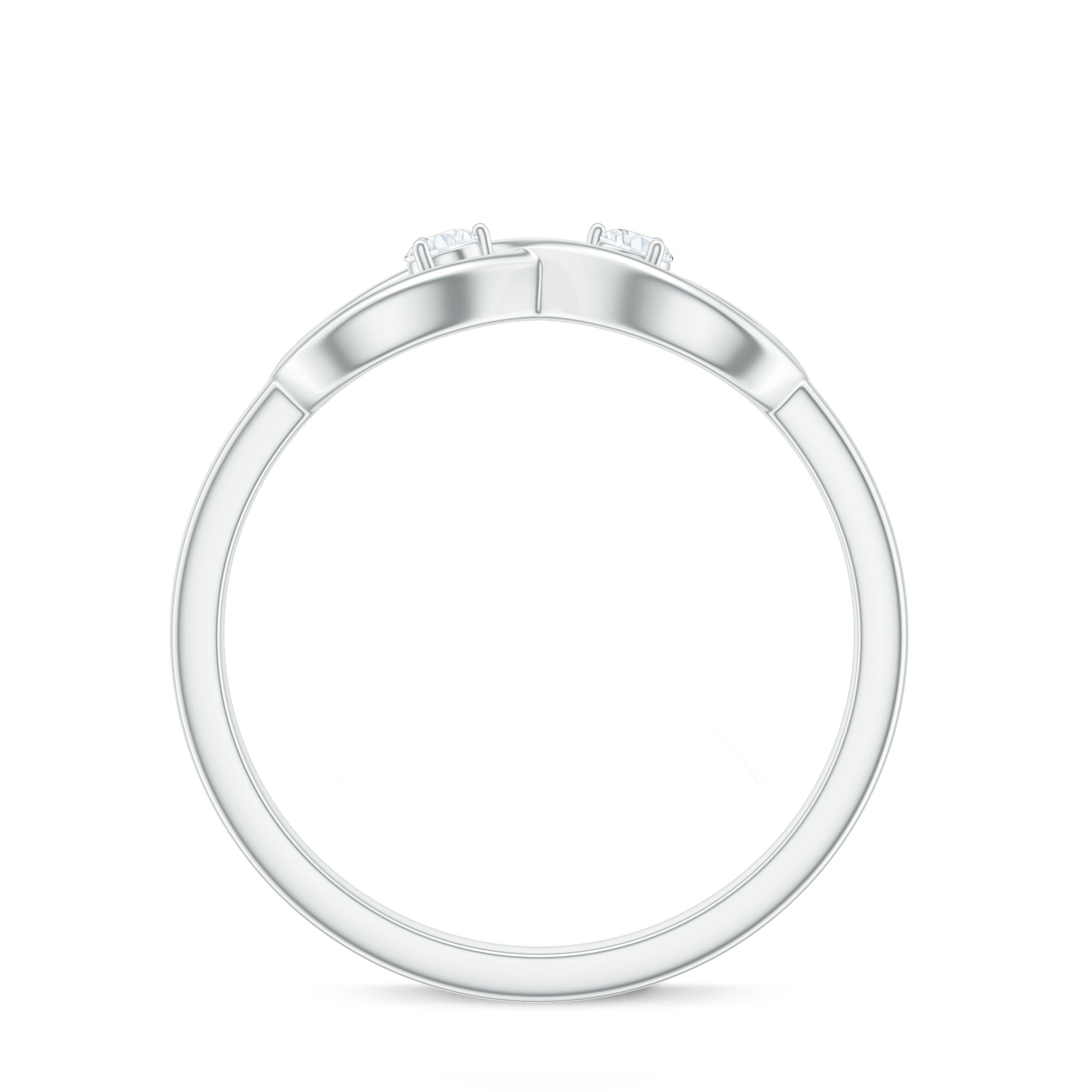 Minimalist Moissanite Infinity Promise Ring