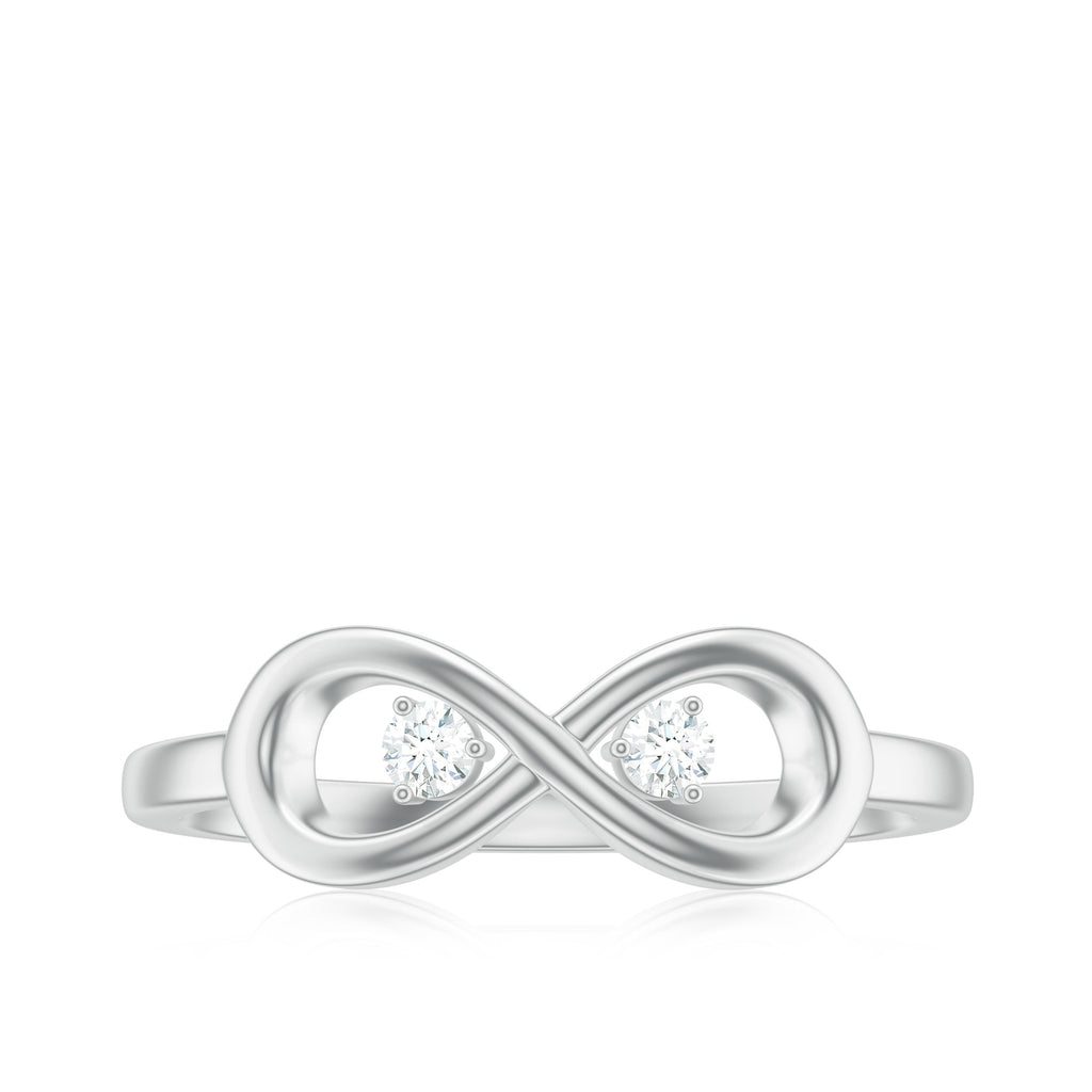 Minimalist Moissanite Infinity Promise Ring
