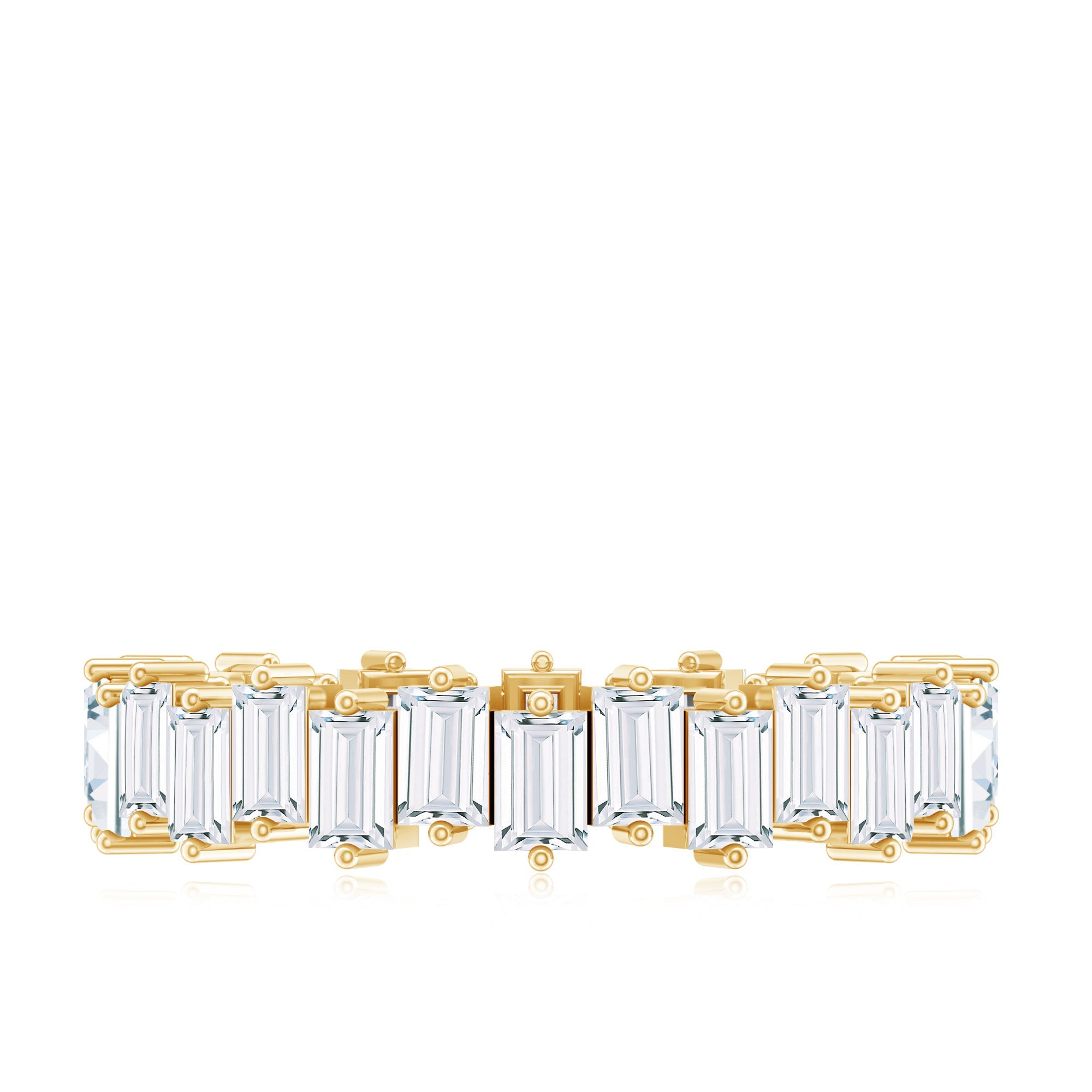 Baguette Shape Moissanite Eternity Wedding Band