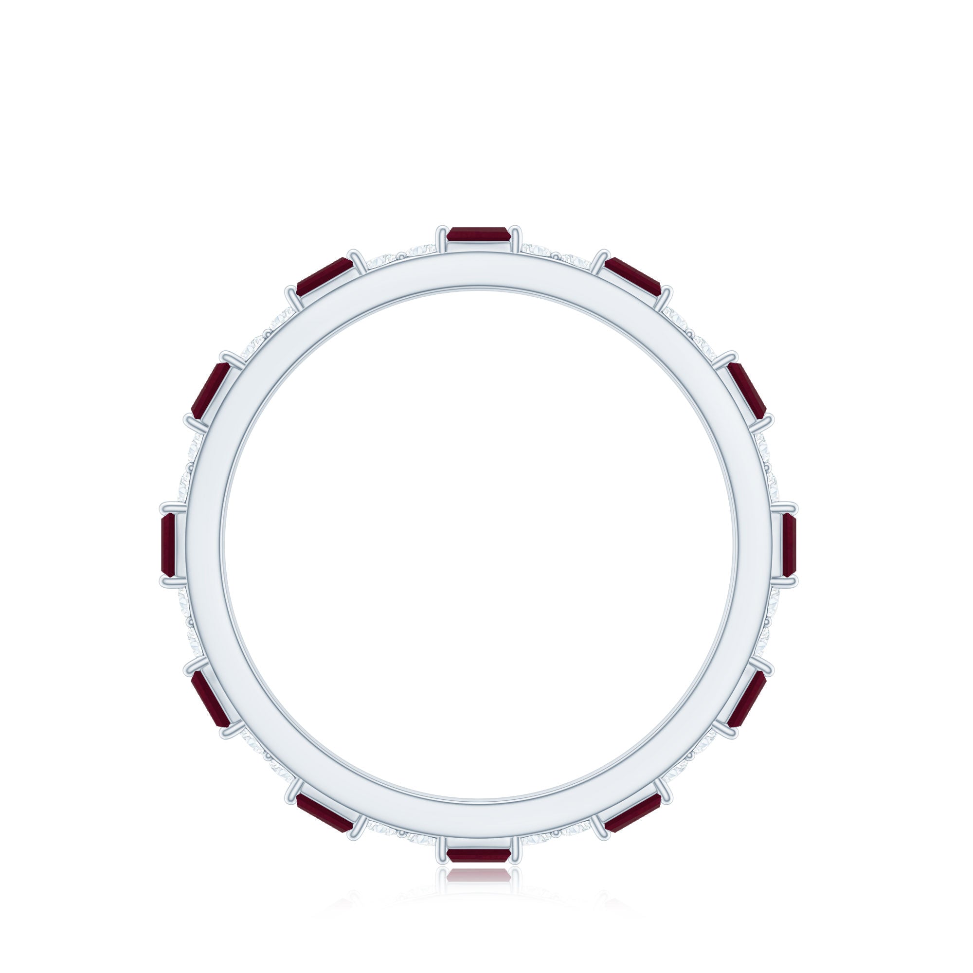 Red Ruby and Diamond Full Eternity Ring