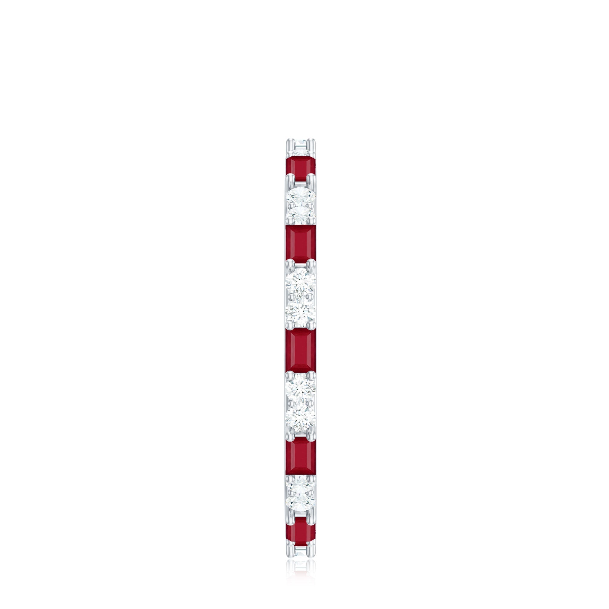 Red Ruby and Diamond Full Eternity Ring