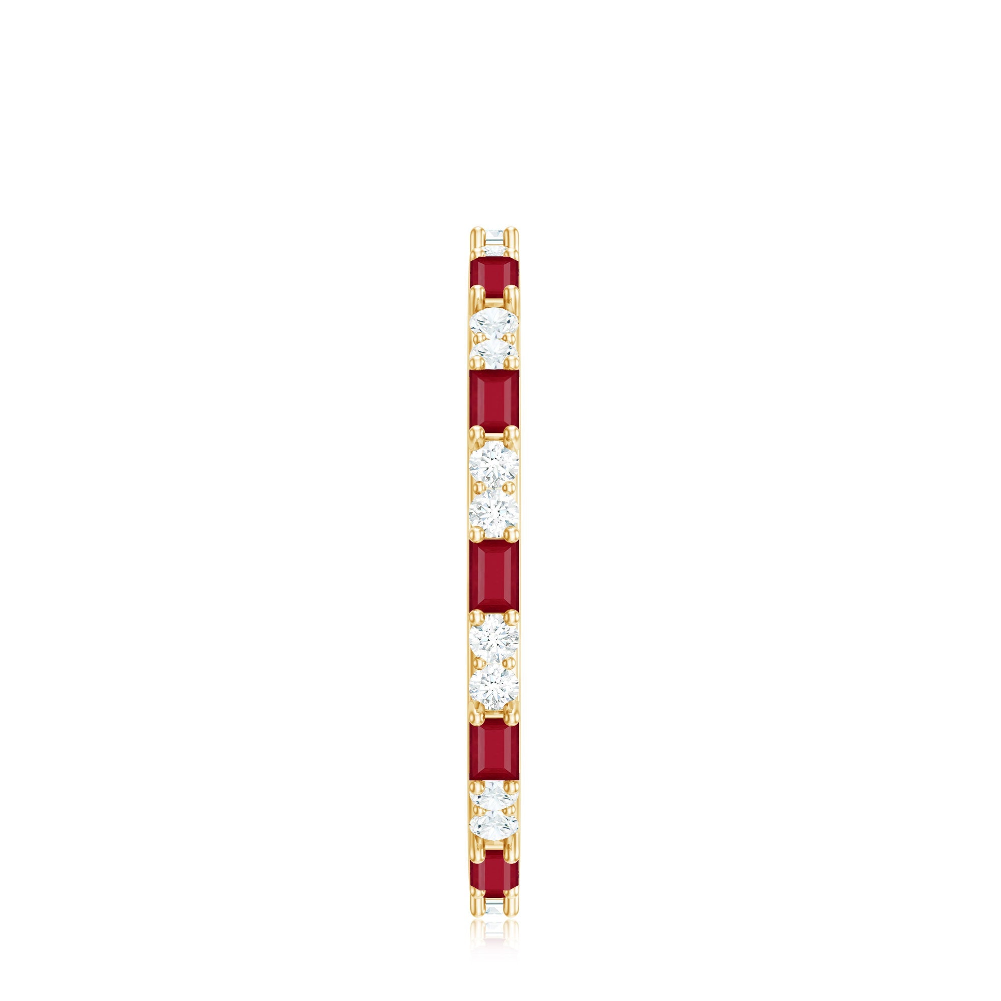 Red Ruby and Diamond Full Eternity Ring