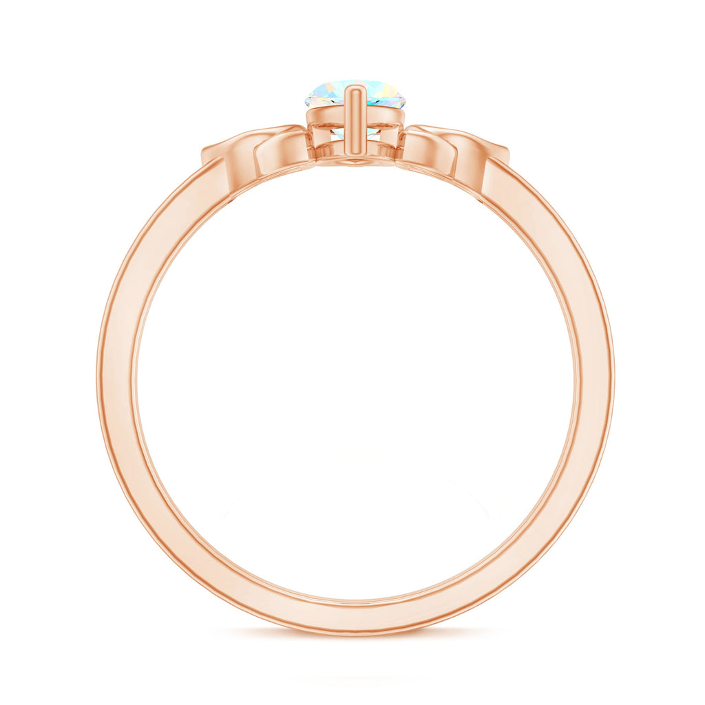 Natural Ethiopian Opal October Birthstone Ring with Celtic Knot