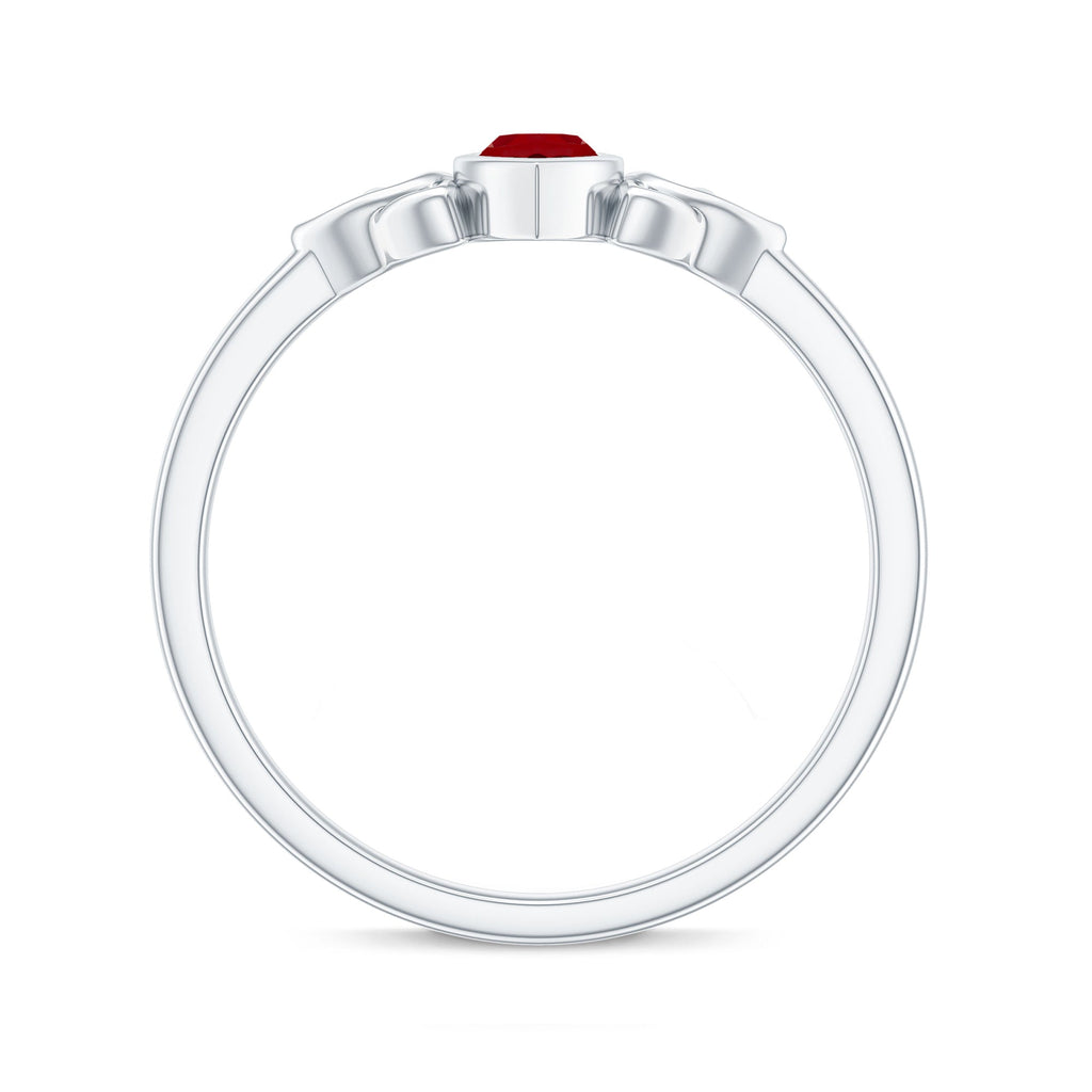 Marquise Cut Solitaire Lab Created Ruby Celtic Engagement Ring