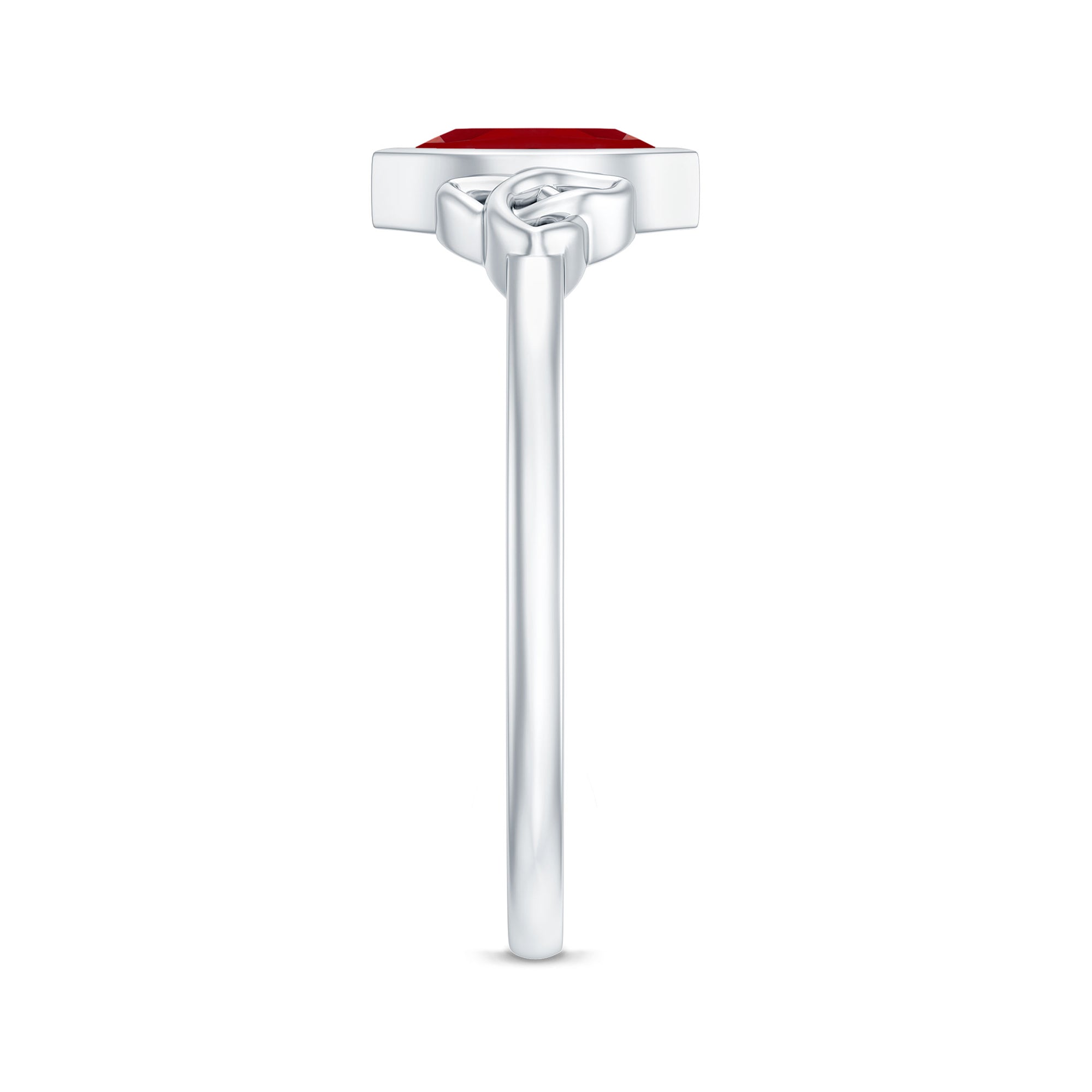 Marquise Cut Solitaire Lab Created Ruby Celtic Engagement Ring