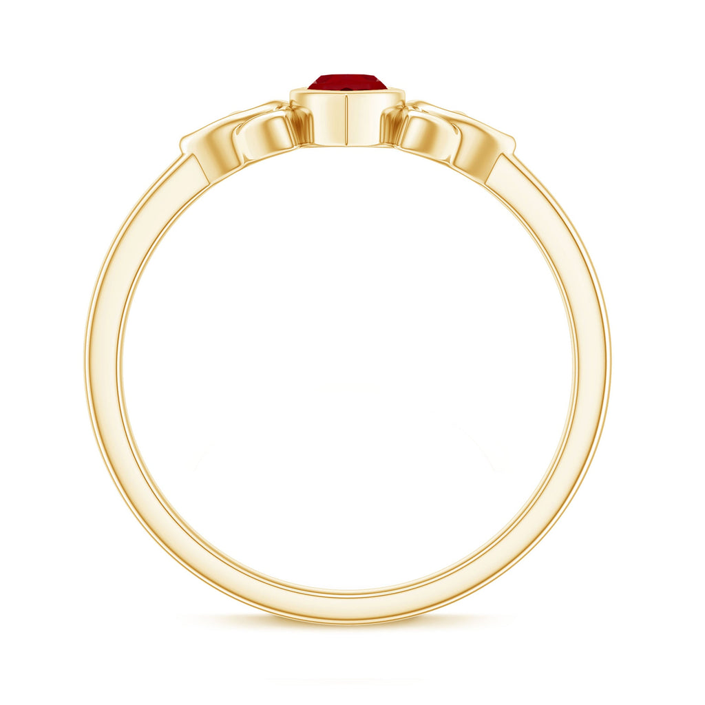 Marquise Cut Solitaire Lab Created Ruby Celtic Engagement Ring
