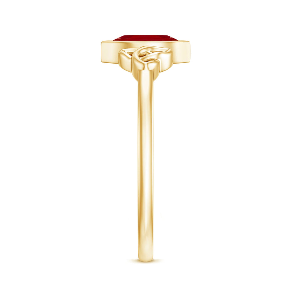 Marquise Cut Solitaire Lab Created Ruby Celtic Engagement Ring