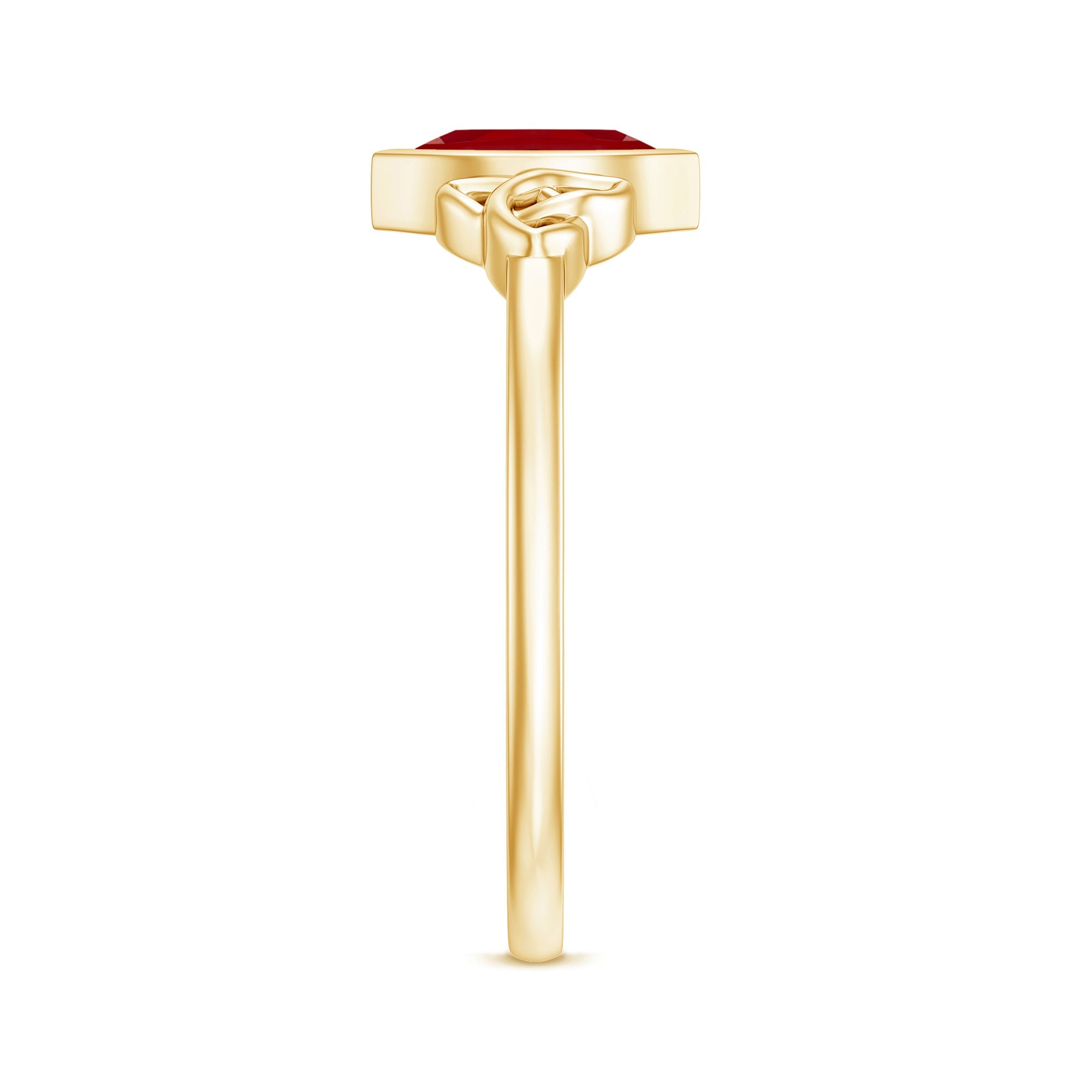 Marquise Cut Solitaire Lab Created Ruby Celtic Engagement Ring