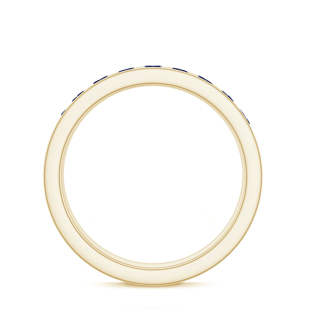 Certified Lab Grown Blue Sapphire Eternity Band Ring in Channel Set