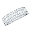 Moissanite 3 Row Eternity Band Ring for Women