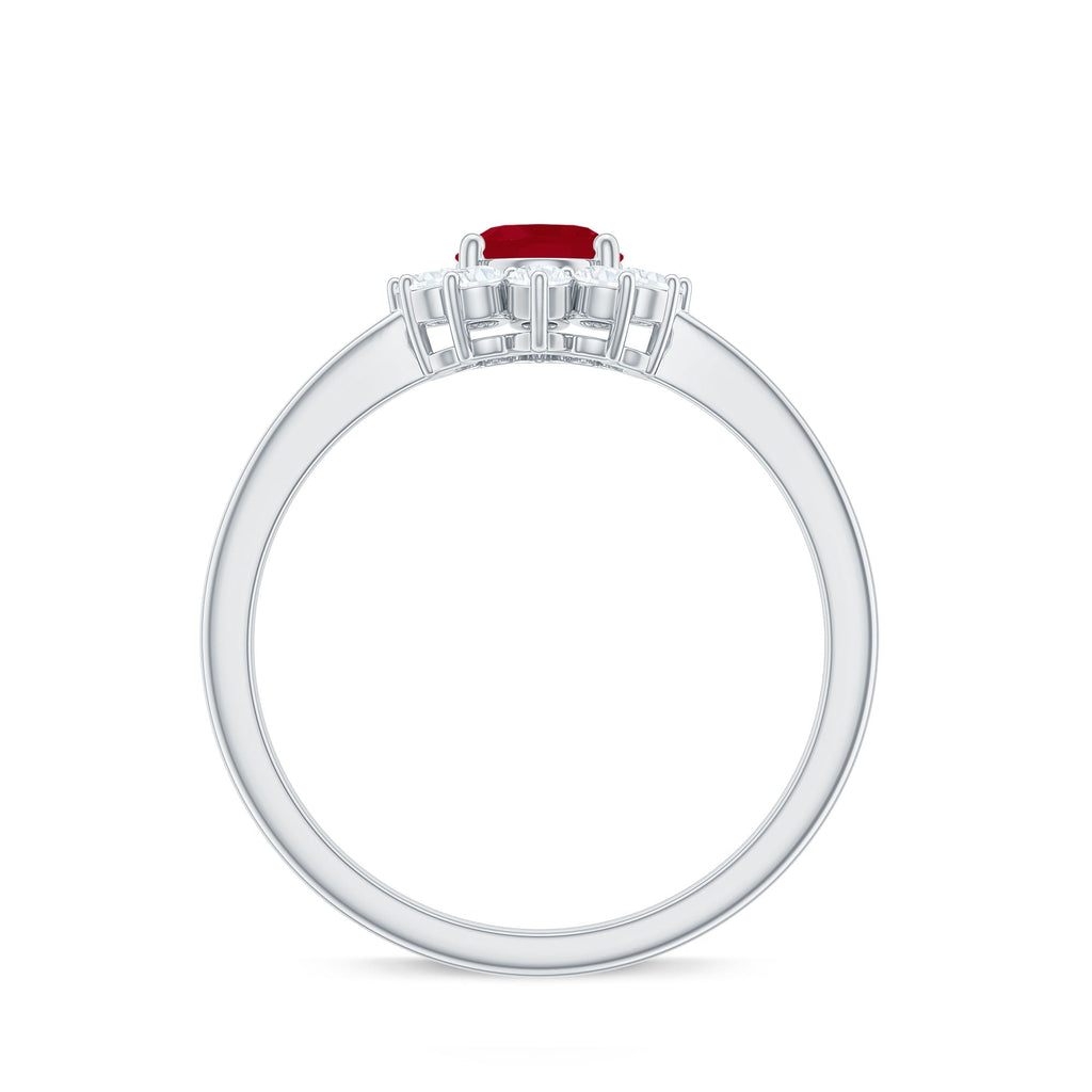 Princess Diana Inspired Ruby and Diamond Engagement Ring