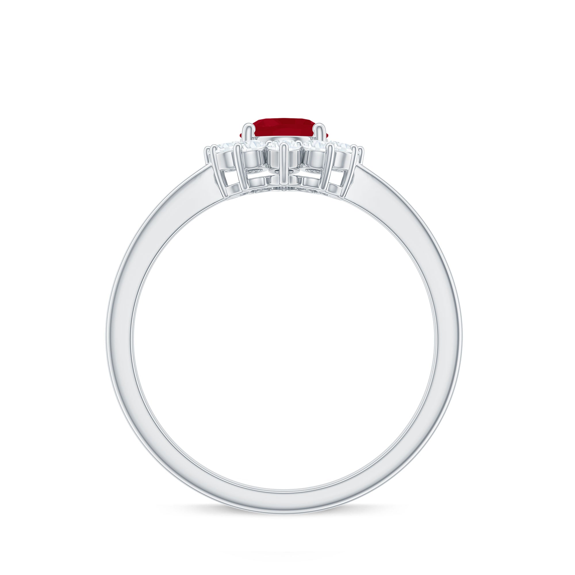 Princess Diana Inspired Ruby and Diamond Engagement Ring