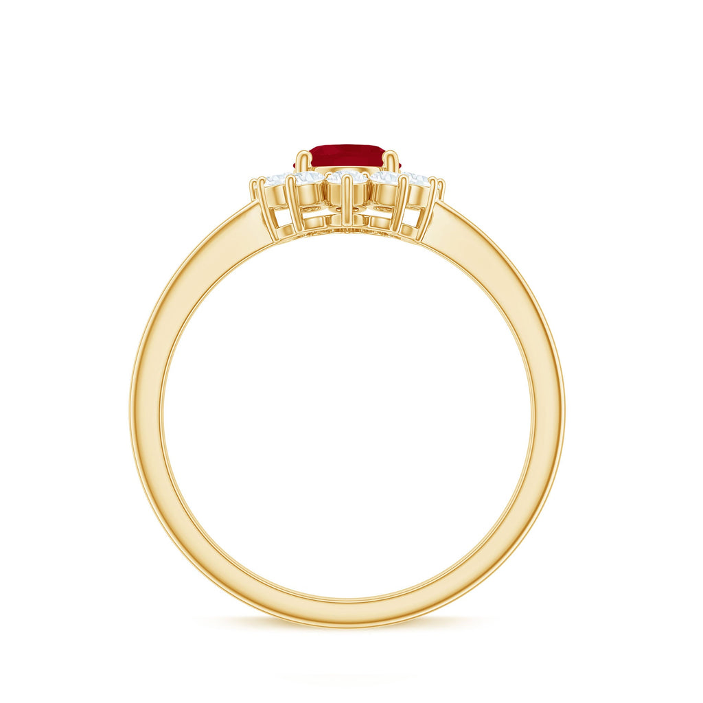 Princess Diana Inspired Ruby and Diamond Engagement Ring