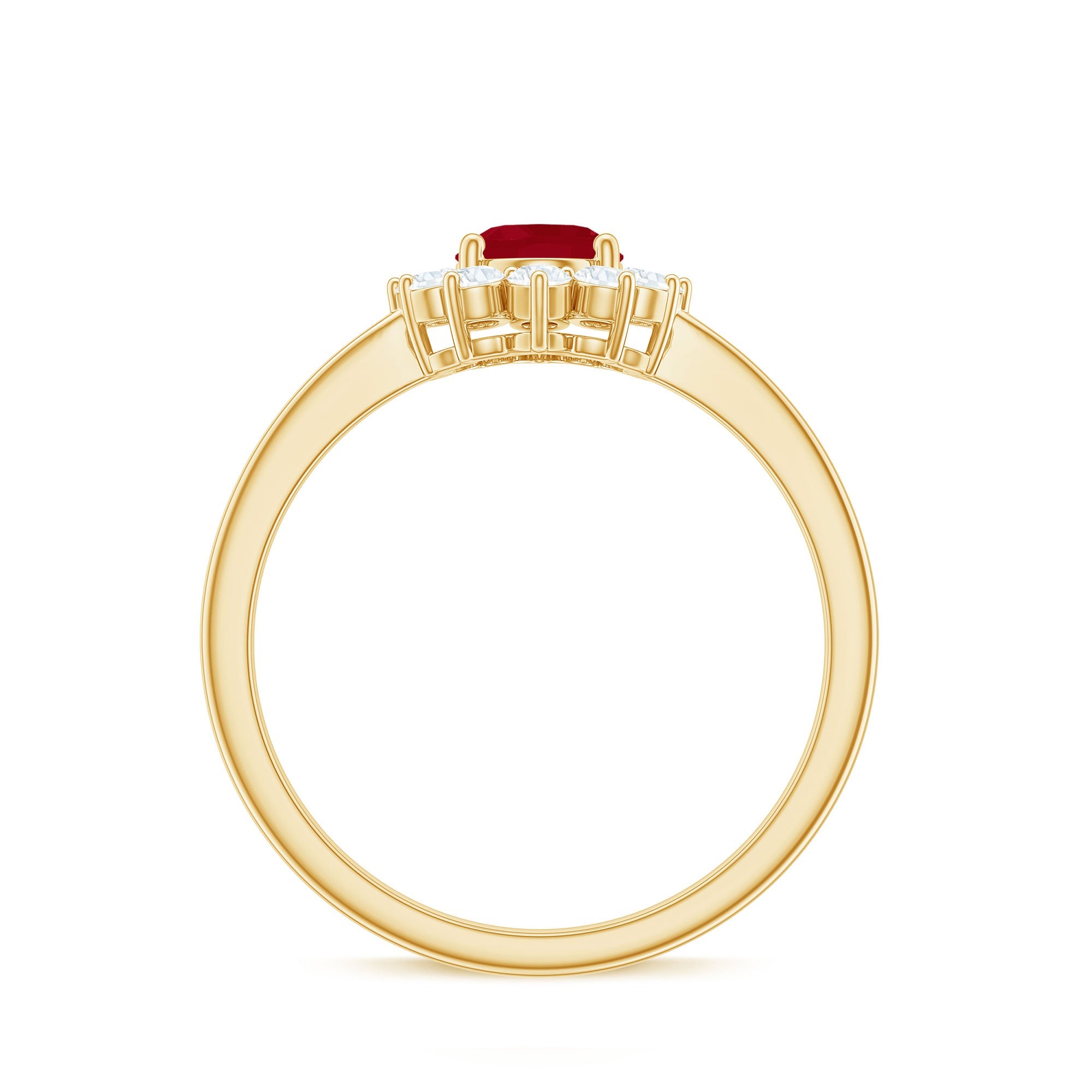 Princess Diana Inspired Ruby and Diamond Engagement Ring