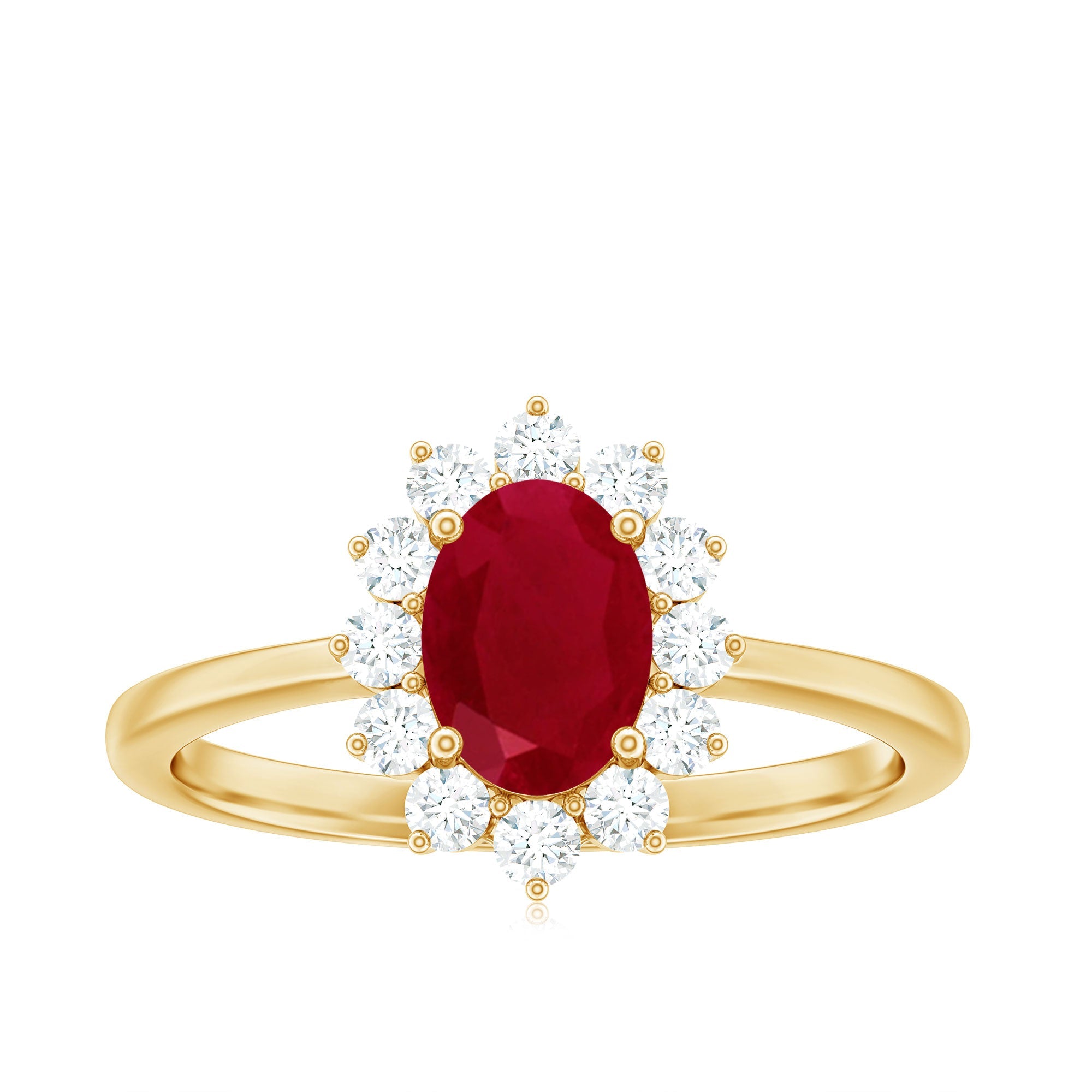 Princess Diana Inspired Ruby and Diamond Engagement Ring