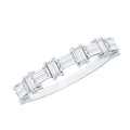 Baguette Cut Moissanite Designer Half Eternity Ring