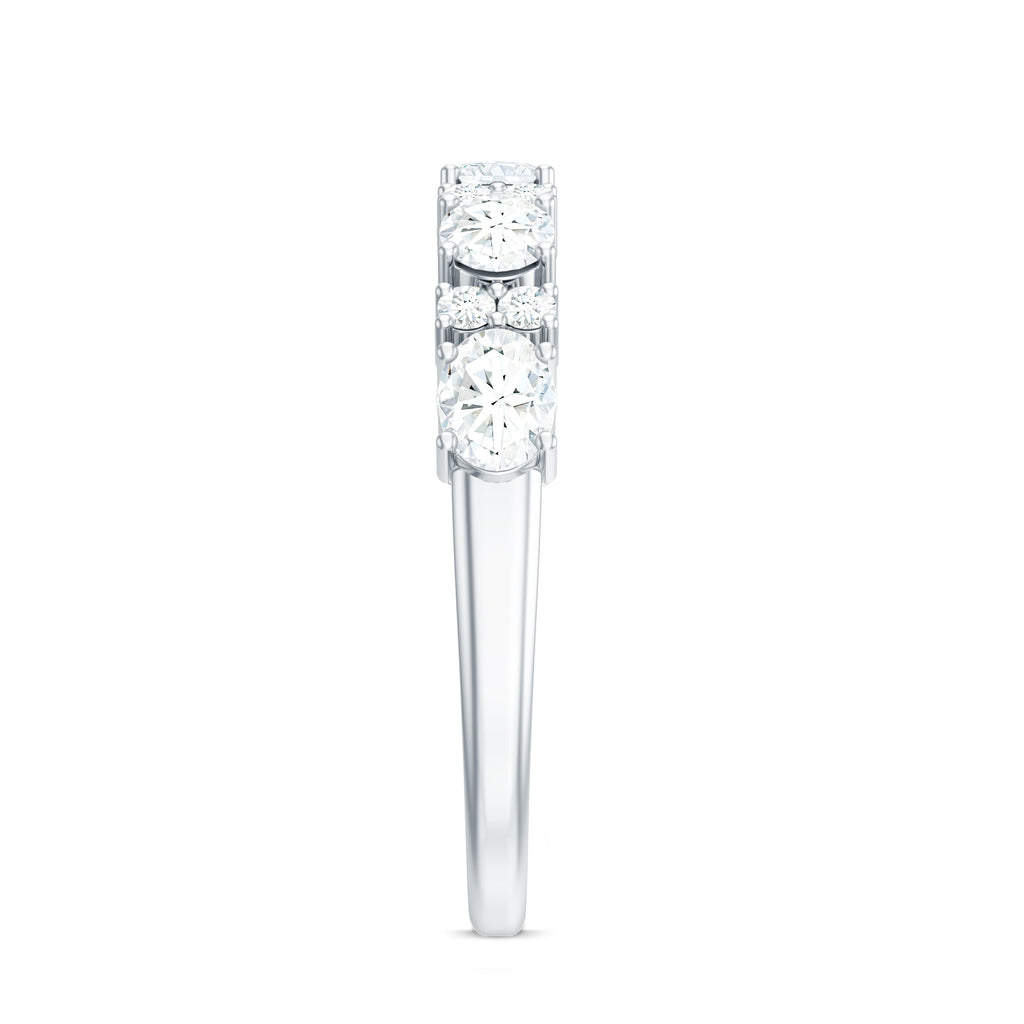 Certified Moissanite East West Eternity Band