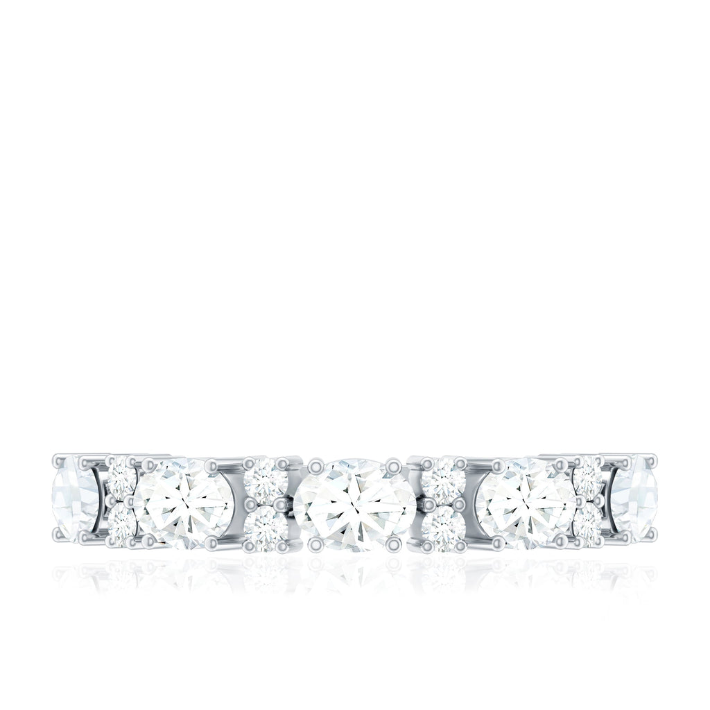 Certified Moissanite East West Eternity Band