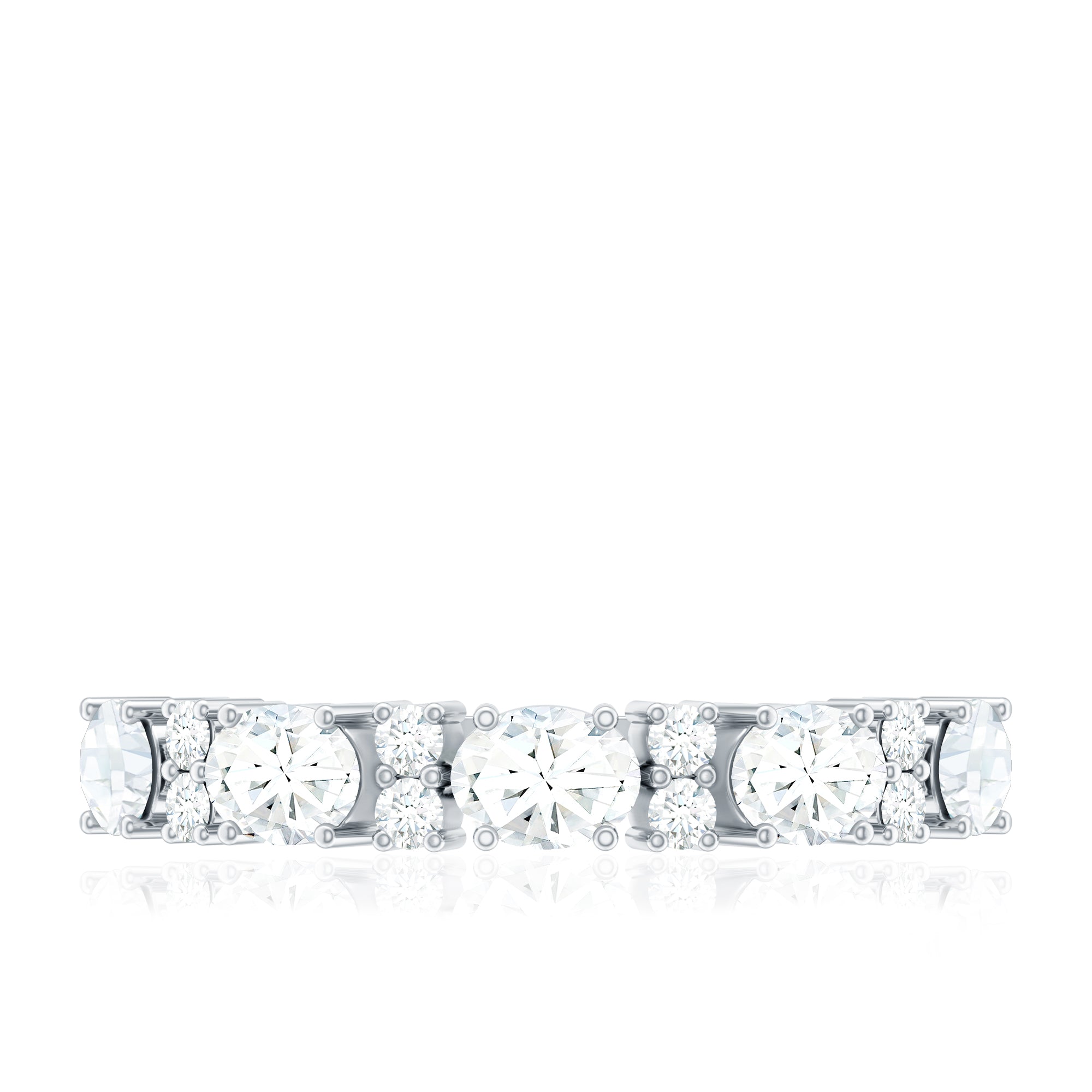 Certified Moissanite East West Eternity Band