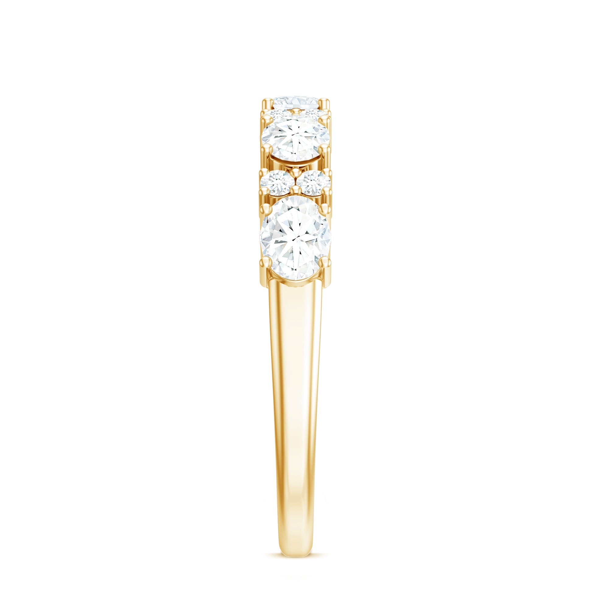 Certified Moissanite East West Eternity Band