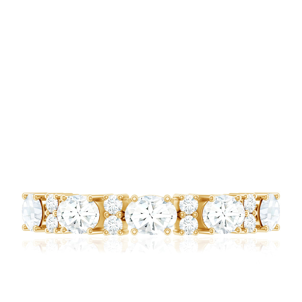 Certified Moissanite East West Eternity Band