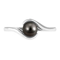 2.50 CT Certified Tahitian Pearl Solitaire Bypass Ring in Gold