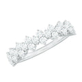 Round Moissanite Cluster Eternity Wedding Band