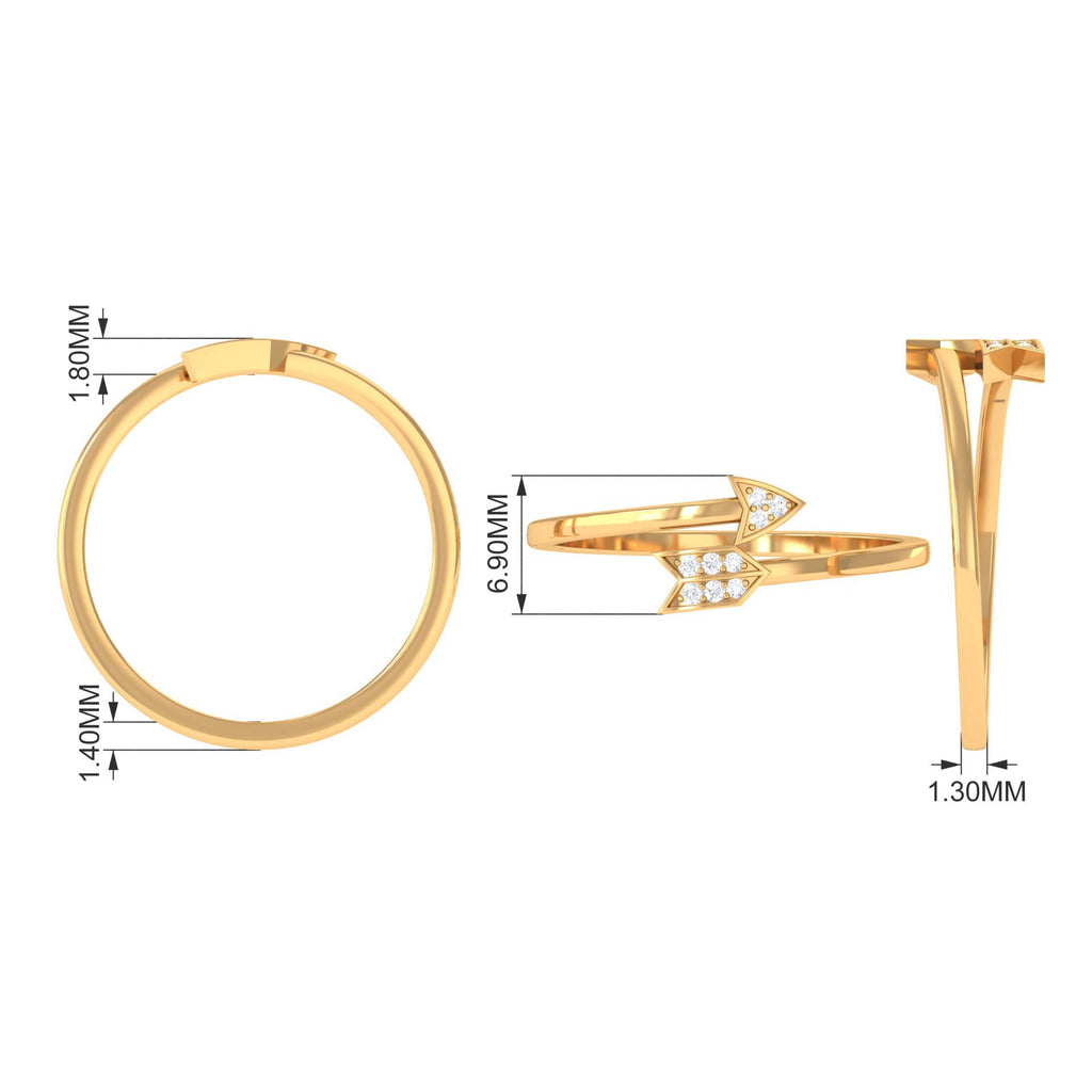 Minimal Cubic Zirconia Arrow Promise Ring