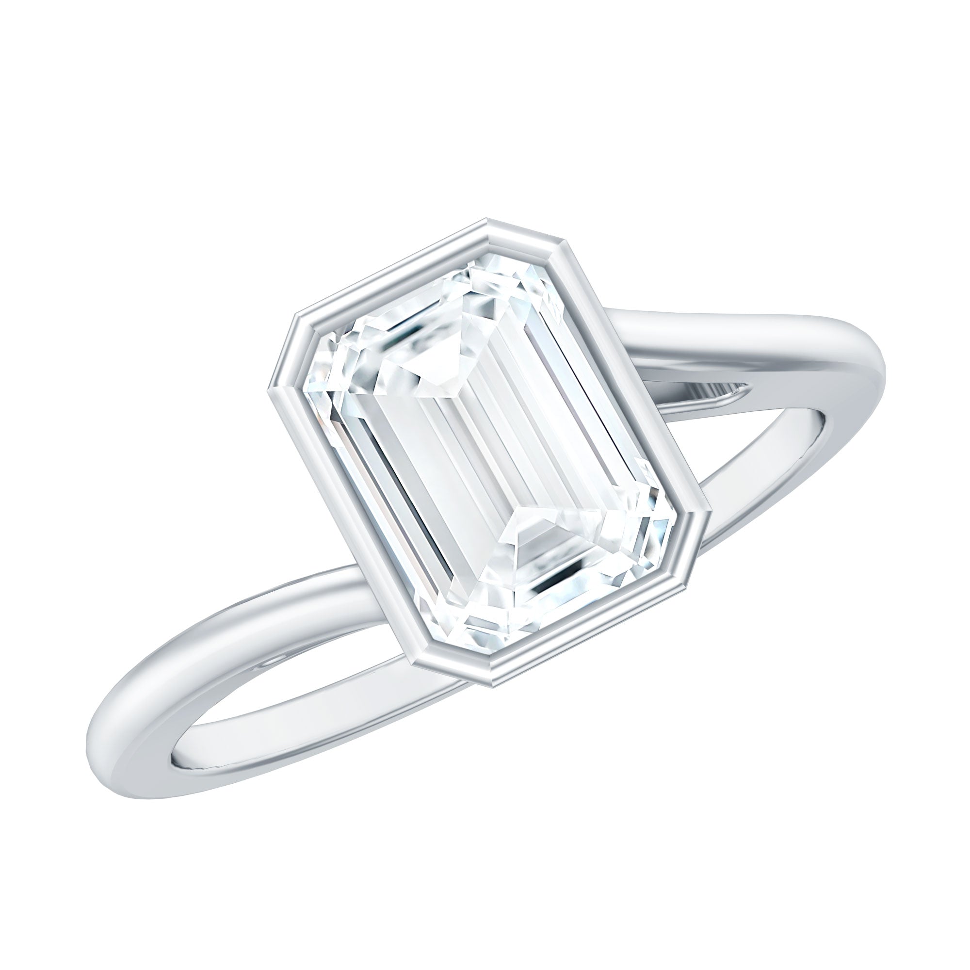 2 CT Octagon Cut Moissanite Engagement Ring For Women