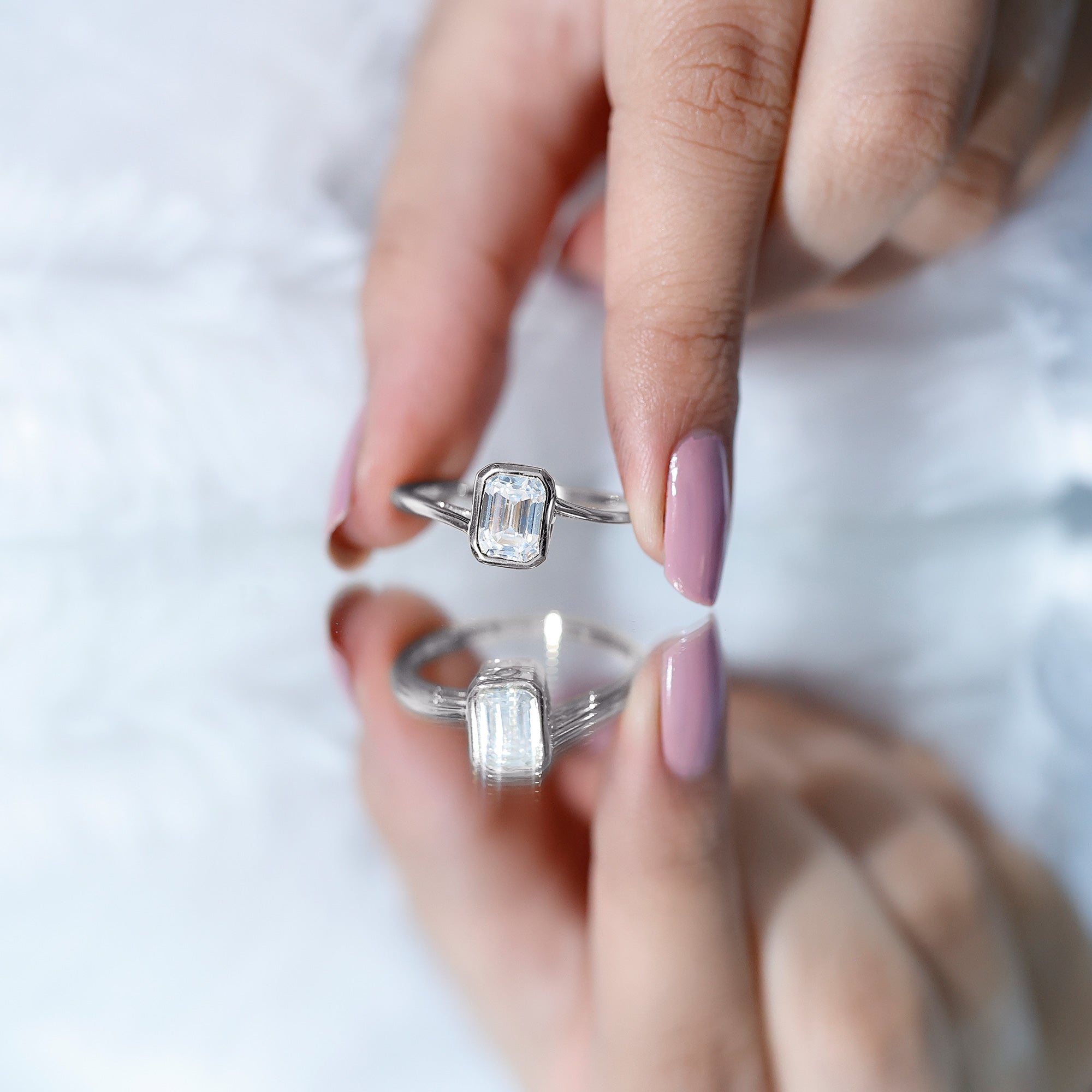 2 CT Octagon Cut Moissanite Engagement Ring For Women