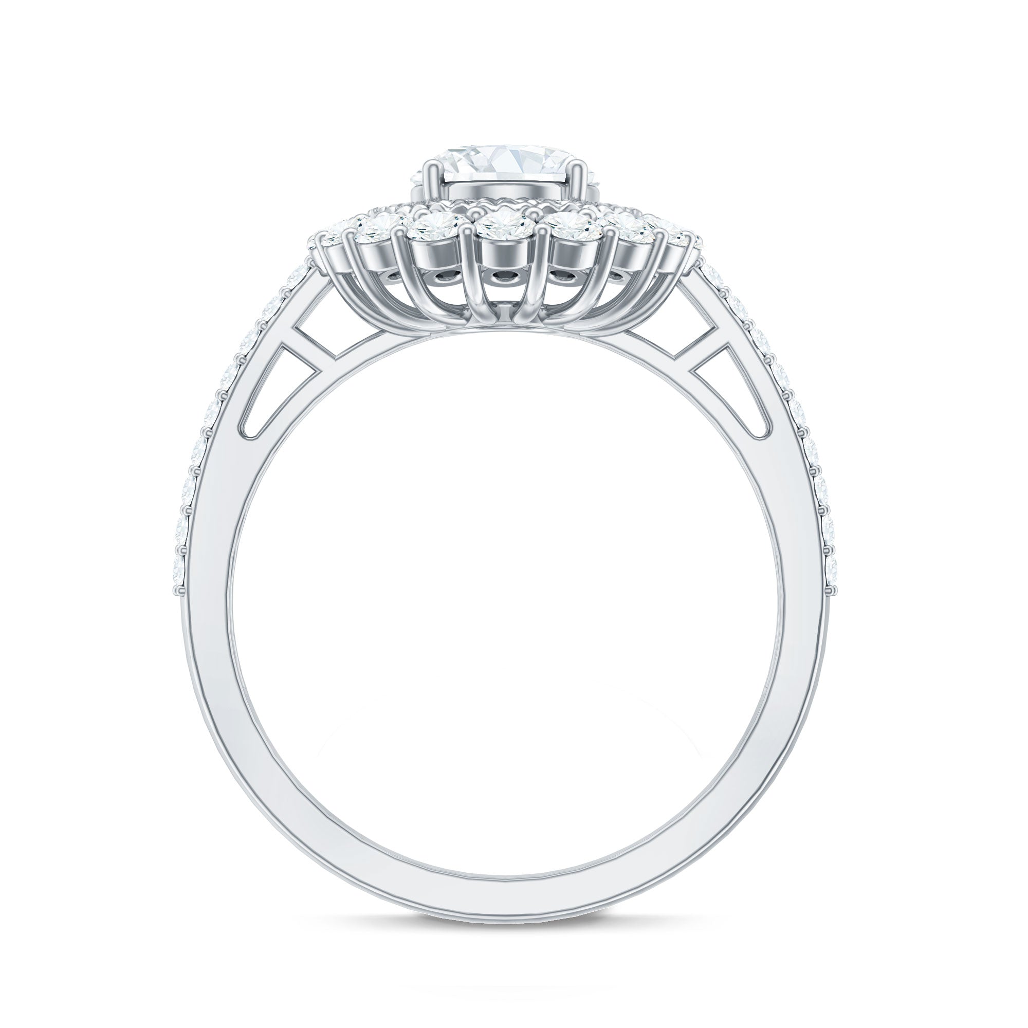 3.25 CT Vintage Inspired Zircon Oval Engagement Ring