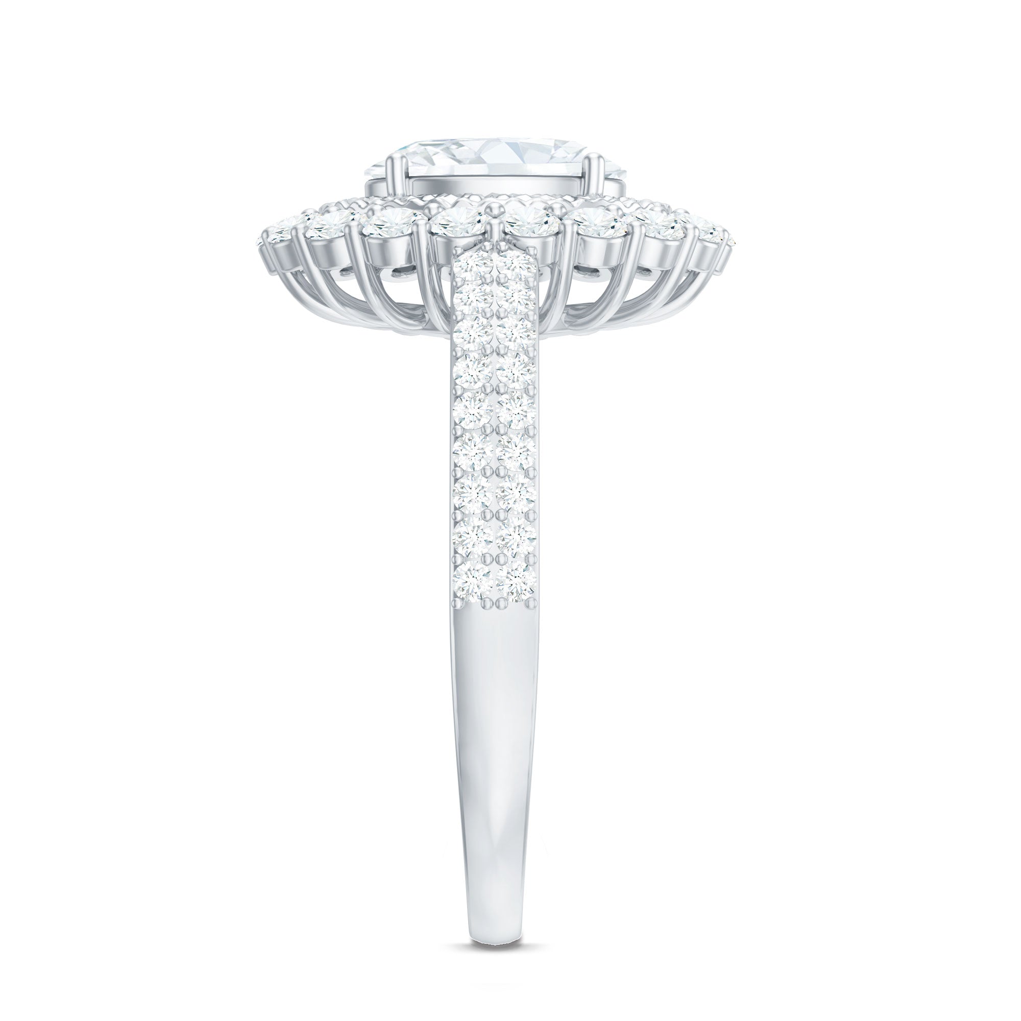 3.25 CT Vintage Inspired Zircon Oval Engagement Ring