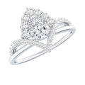 5X7 MM Pear Shaped Certified Moissanite Designer Engagement Ring