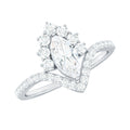 Marquise Cut Moissanite Designer Engagement Ring