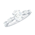 1.75 CT Oval Zircon Solitaire Engagement Ring in Gold