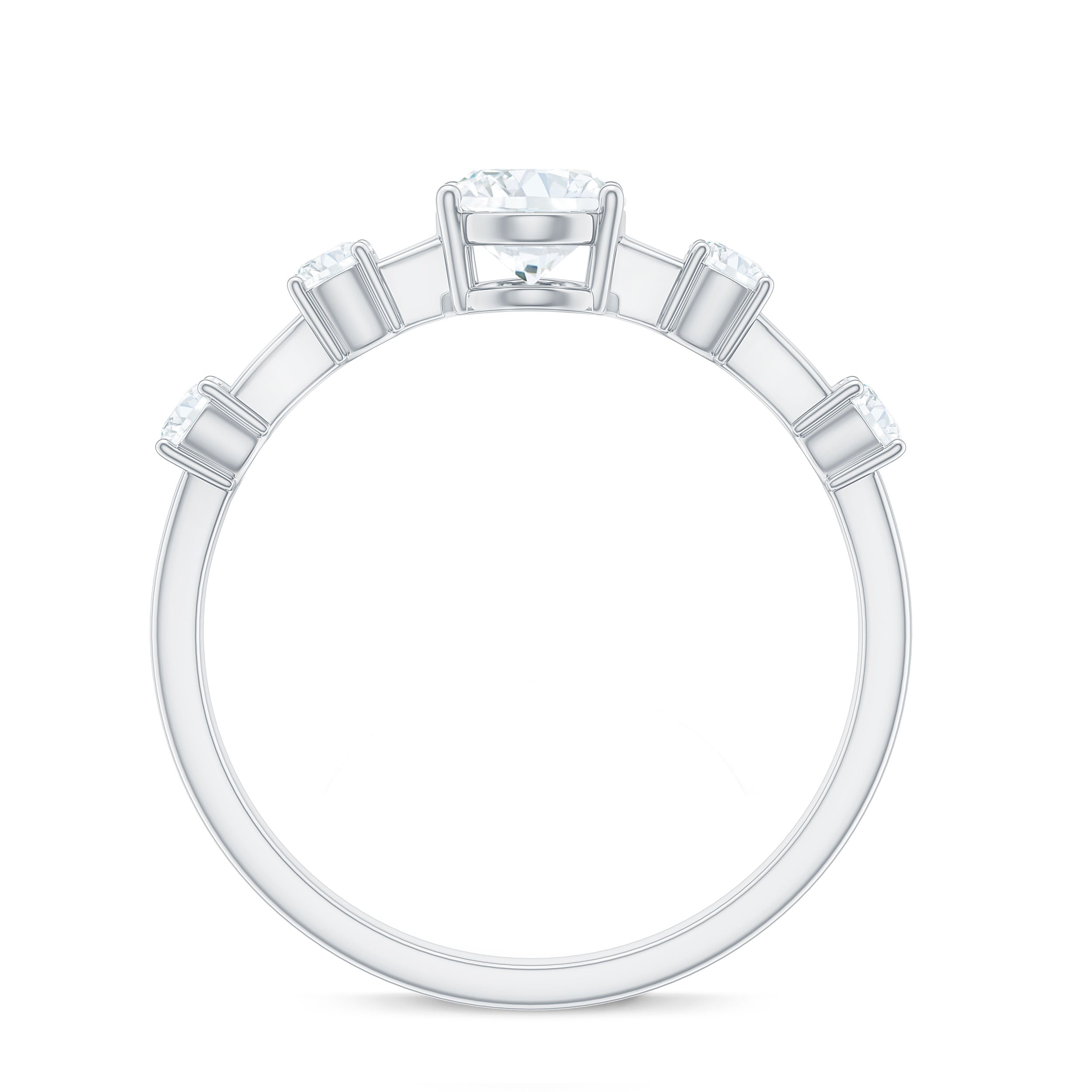 1.75 CT Oval Zircon Solitaire Engagement Ring in Gold