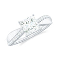 1.25 CT Princess Cut Cubic Zirconia Solitaire Engagement Ring in Gold