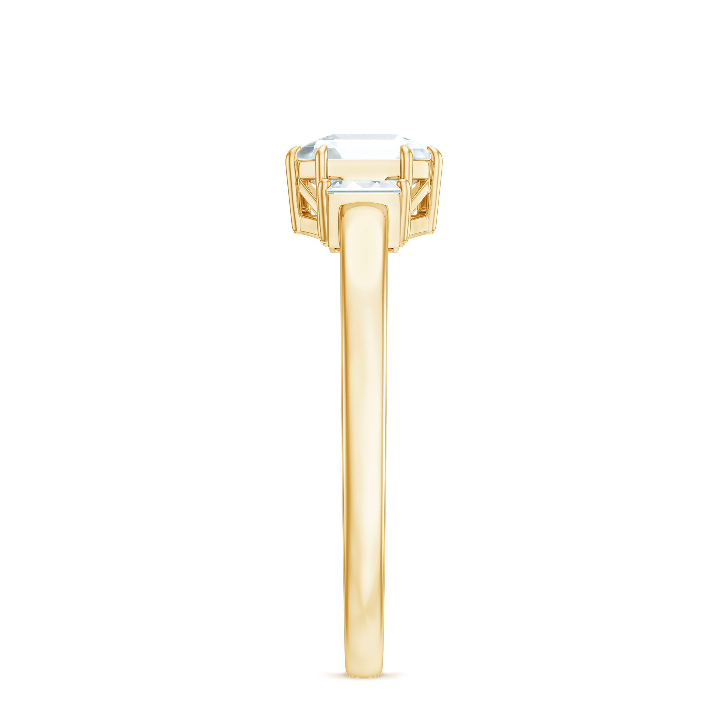 1.50 CT Asscher Cut Solitaire Zircon Engagement Ring