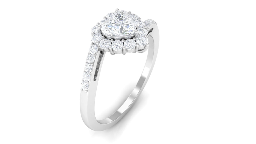 Heart Shape Cubic Zirconia Bypass Promise Ring
