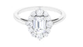 2.50 CT Octagon Cut Zircon Halo Engagement Ring