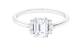 2 CT Octagon Cut Solitaire Cubic Zirconia Engagement Ring