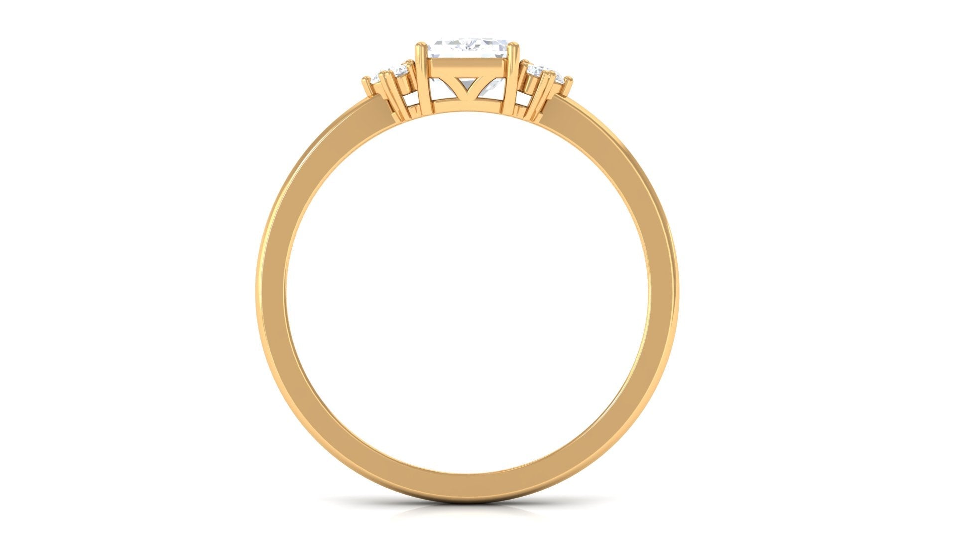 2 CT Octagon Cut Solitaire Cubic Zirconia Engagement Ring