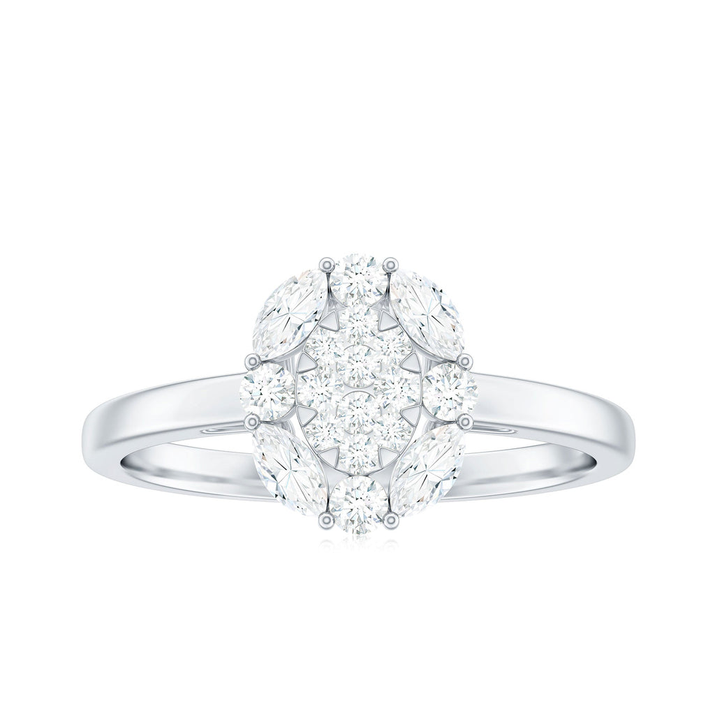 1 CT Cubic Zirconia Cocktail Engagement Ring in Gold