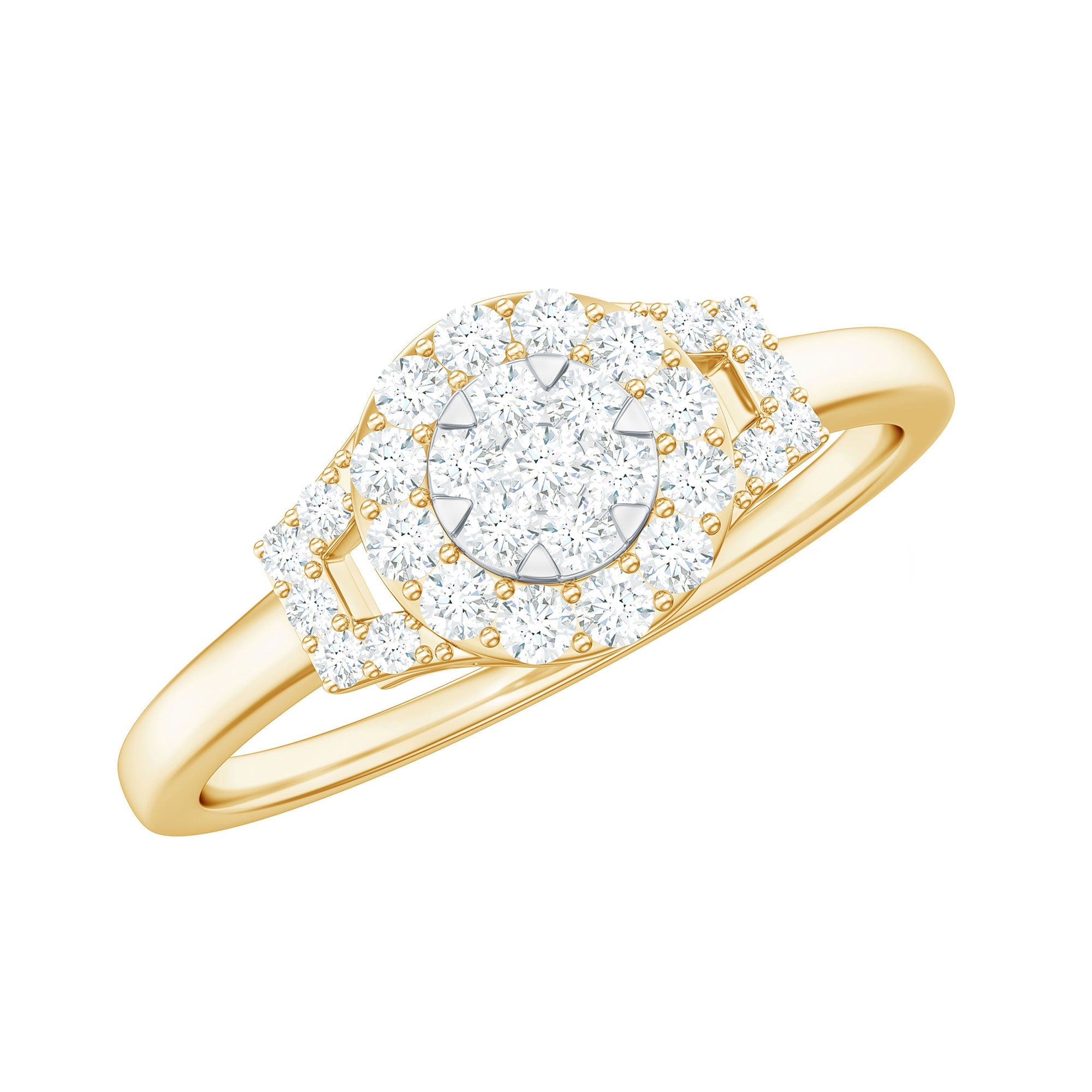 0.50 CT Minimal Zircon Engagement Ring in Gold