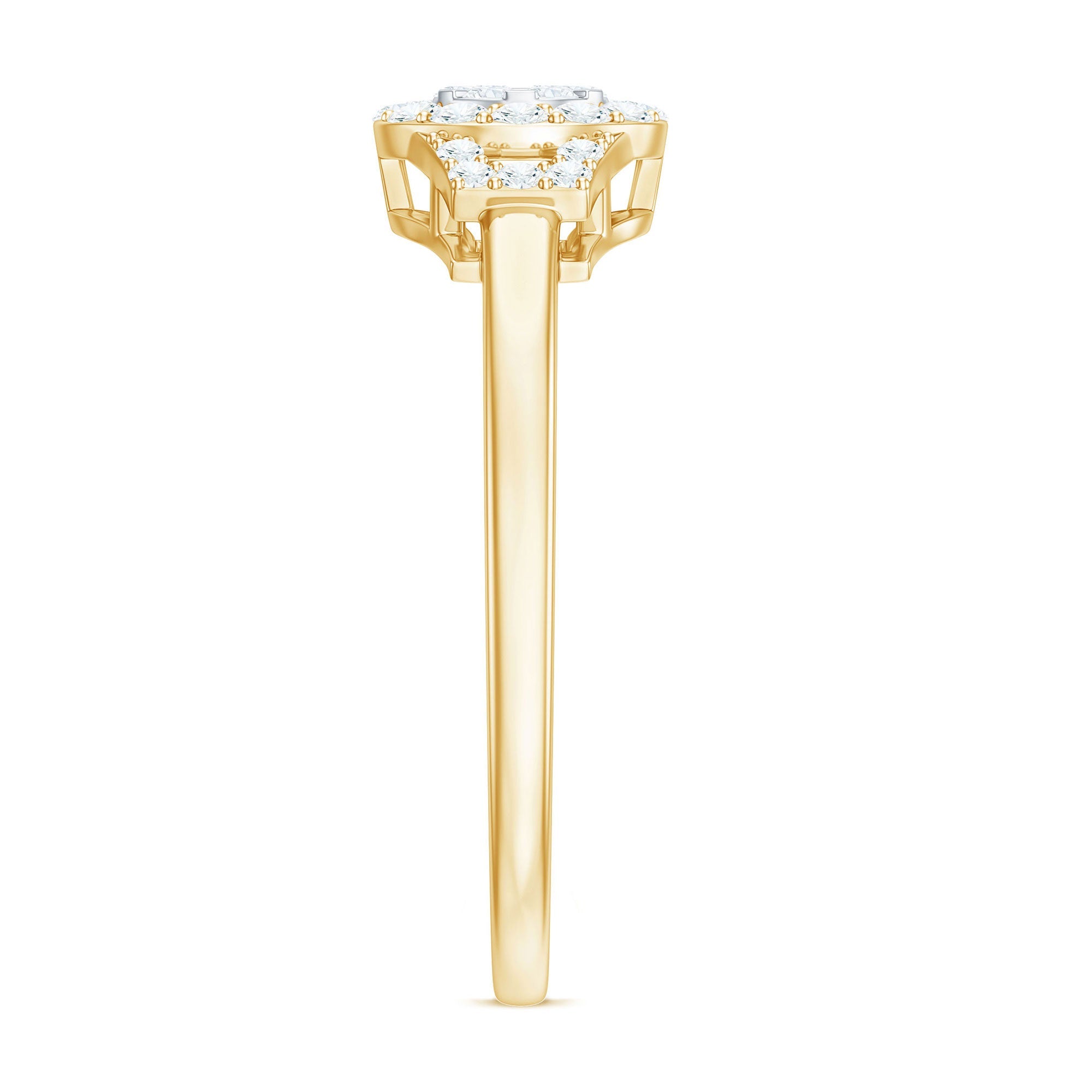 0.50 CT Minimal Zircon Engagement Ring in Gold