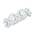 Cubic Zirconia Braided Half Eternity Band Ring