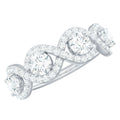 Round Moissanite Infinity Wedding Band Ring