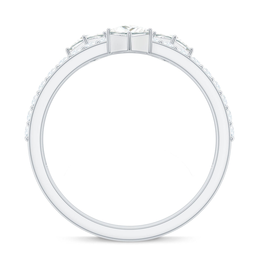 1.50 CT Designer Zircon Band Ring in Prong Setting